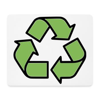 Recycling Sign Outline - Mouse Pad (horizontal) - white - Front