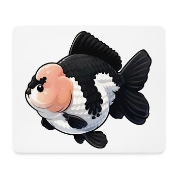 Grade Black & White Oranda High Quality Goldfish - Mousepad (Querformat) - Weiß - Vorne