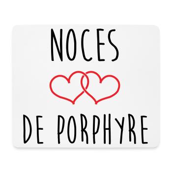 Porphyr-Hochzeit 33 Jahre Ehe - Mousepad (Querformat) - Weiß - Vorne