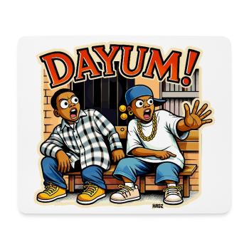 Dayum Urban Duo Gott sei Dank ist Freitag - Mousepad (Querformat) - Weiß - Vorne