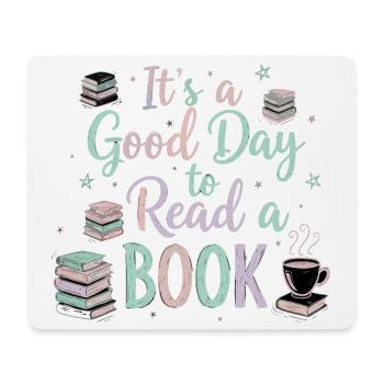 Good Day Read Book - Mouse Pad (horizontal) - white - Front