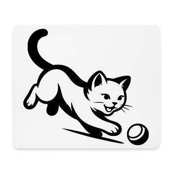 Katze - Mousepad (Querformat) - Weiß - Vorne