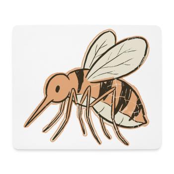 Vintage-Tiger mit Mückenbienen-Cremestreifen - Mousepad (Querformat) - Weiß - Vorne