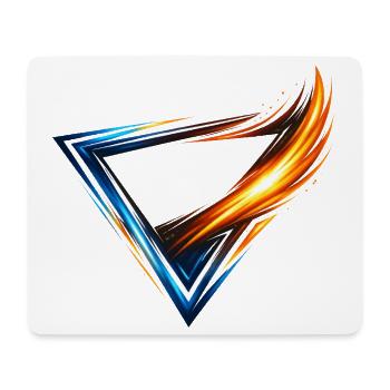 Trikot Design Dreieck Blau Orange Dynamisch Stil - Mousepad (Querformat) - Weiß - Vorne