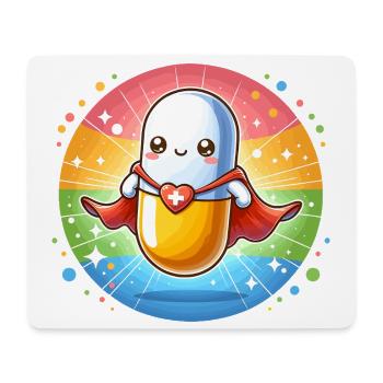 Superhelden-Pille Medizin Arzt Krankenschwester - Mousepad (Querformat) - Weiß - Vorne