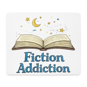 Livre ouvert de l’addiction à la fiction - Tapis de souris (format paysage) - blanc - Devant