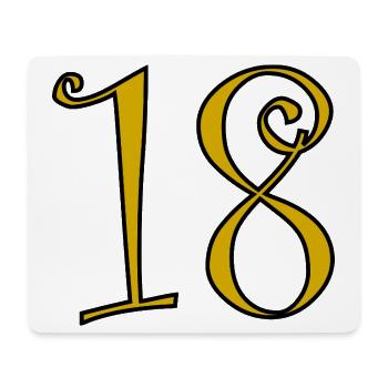 18. 18 JAHRE ALT. 18-JÄHRIGES JUBILÄUM. 18. GEBURTSTAG. - Mousepad (Querformat) - Weiß - Vorne