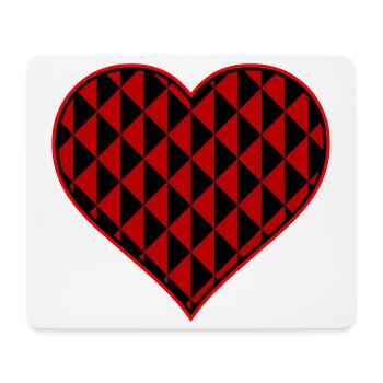 Heart with red triangle shapes - Mouse Pad (horizontal) - white - Front