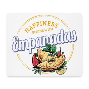 Empanada Snack Vintage Espagne Rétro Dumplings - Tapis de souris (format paysage) - blanc - Devant