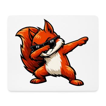 Dabbing Rotes Eichhörnchen - Mousepad (Querformat) - Weiß - Vorne