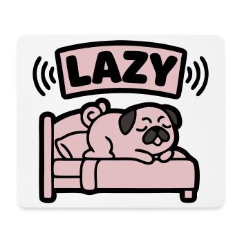  Lazy Mops Hund Bett Introvertiert - Mousepad (Querformat) - Weiß - Vorne