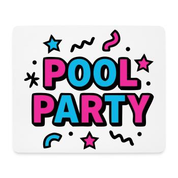 Pool Party 90er Schriftzug - Mousepad (Querformat) - Weiß - Vorne