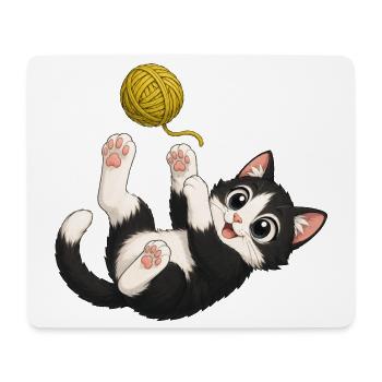 Des jeux de chaton - Tapis de souris (format paysage) - blanc - Devant