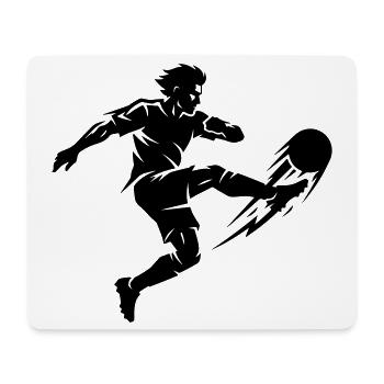 Footballer Silhouette - Mouse Pad (horizontal) - white - Front