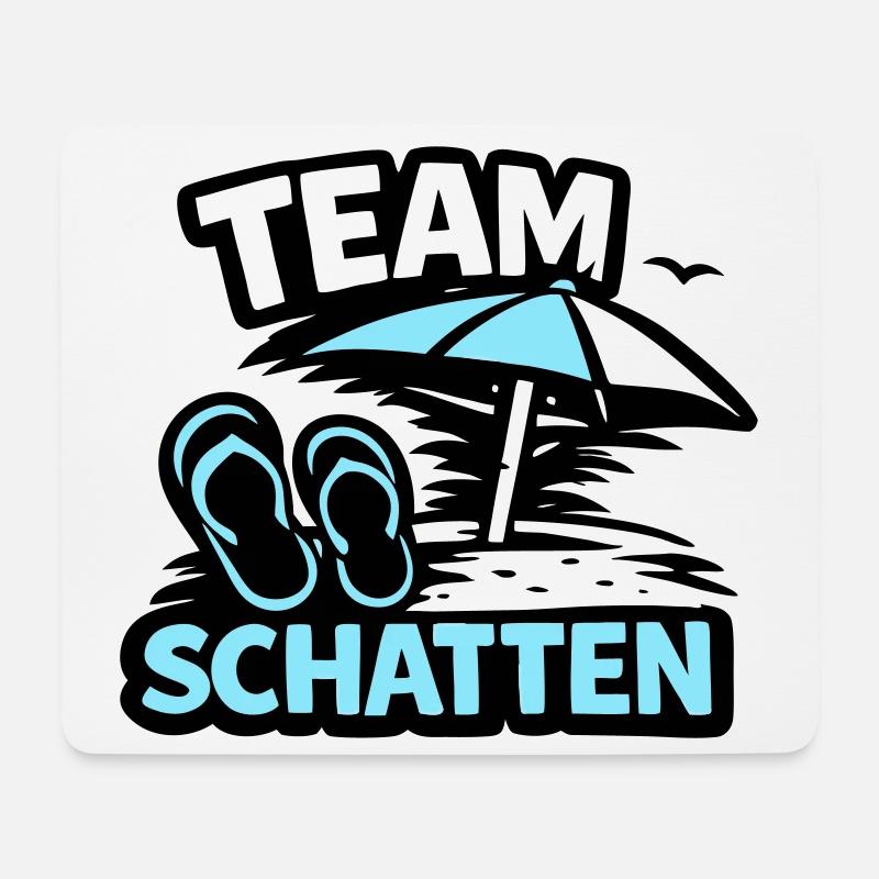 Strand Schatten FlipFlop Logo - Mousepad (Querformat) - Weiß