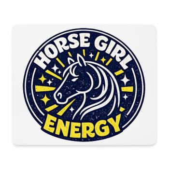 Horse-Girl Energy - Mouse Pad (horizontal) - white - Front