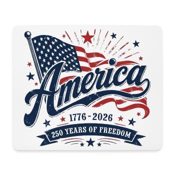 America 250 Years of Freedom - Mouse Pad (horizontal) - white - Front