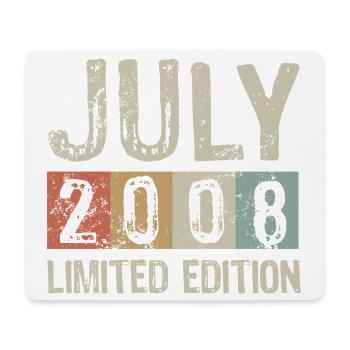 Limited Edition July 2008 Geburtstag Geschenk - Mousepad (Querformat) - Weiß - Vorne