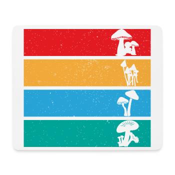 Design rétro des rayures champignons - Tapis de souris (format paysage) - blanc - Devant