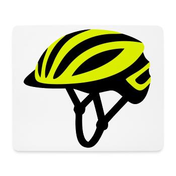 Yellow Bicycle Helmet Graphic - Mouse Pad (horizontal) - white - Front