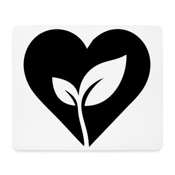 Gardener heart with plant - Mouse Pad (horizontal) - white - Front