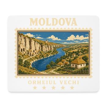 Moldau Orheiul Vechi Vintage Reisemarke - Mousepad (Querformat) - Weiß - Vorne