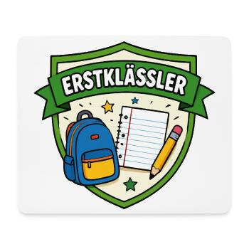 Erstklässler Schulstart Shield - Mousepad (Querformat) - Weiß - Vorne