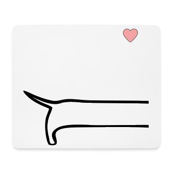 Minimalist Dog Back - Mouse Pad (horizontal) - white - Front
