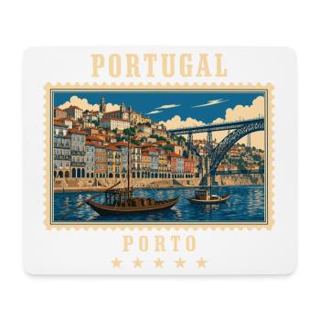 Portugal Porto Vintage Reisemarke - Mousepad (Querformat) - Weiß - Vorne