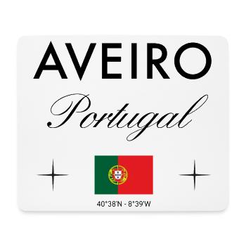 Aveiro Portugal Koordinaten Reise Souvenir - Mousepad (Querformat) - Weiß - Vorne
