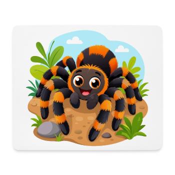 Lustige Vogelspinne - Mousepad (Querformat) - Weiß - Vorne