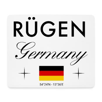 Rügen Deutschland Koordinaten Reise Souvenir - Mousepad (Querformat) - Weiß - Vorne