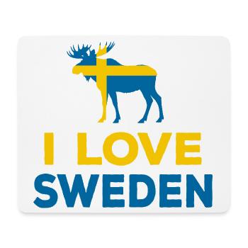I Love Sweden Elch Schweden Fan Schwedische Kultur - Mousepad (Querformat) - Weiß - Vorne