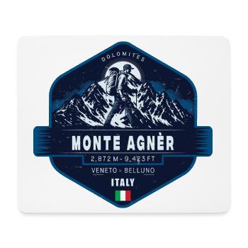 Monte Agnèr Dolomiten, Veneto, Italien Vintage Wanderung - Mousepad (Querformat) - Weiß - Vorne