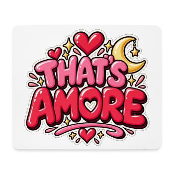 Das ist Amore Herz & Mond Themen-T-Shirt - Mousepad (Querformat) - Weiß - Vorne