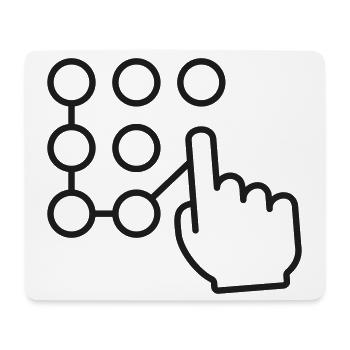 Touchscreen-Muster-Lockline-Symbol - Mousepad (Querformat) - Weiß - Vorne