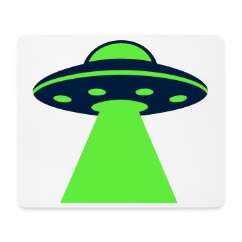 Ufo Alien Raumschiff Grafik - Mousepad (Querformat) - Weiß - Vorne