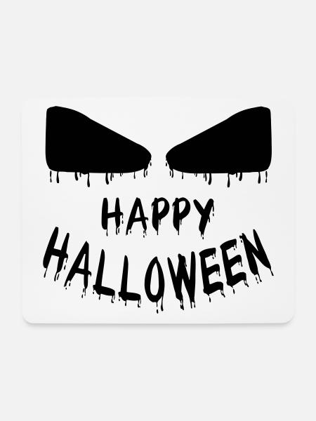Happy Halloween Gesicht - Mousepad (Querformat) - Weiß