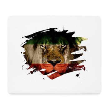 Persia Flag & African Lion Picture - Mouse Pad (horizontal) - white - Front