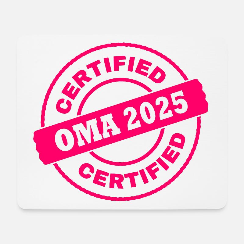 Oma 2025 - Mousepad (Querformat) - Weiß