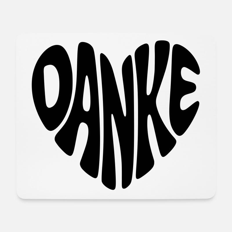 Danke - Mousepad (Querformat) - Weiß