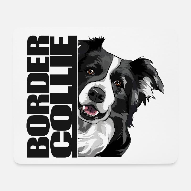 BORDER COLLIE DA Wilsigns Hundemotiv Hütehund - Mousepad (Querformat) - Weiß