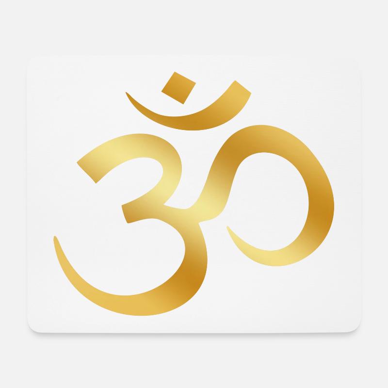 Om - Mousepad (Querformat) - Weiß
