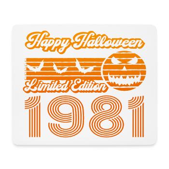 Halloween Kürbis Geburtstag 1981 Vintage - Mousepad (Querformat) - Weiß - Vorne