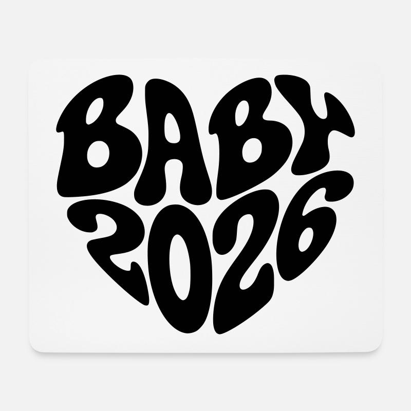 Baby 2026 - Mousepad (Querformat) - Weiß