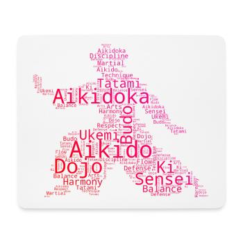 Die Aikido-Schülerinnen und Aikido passen zusammen - Mousepad (Querformat) - Weiß - Vorne
