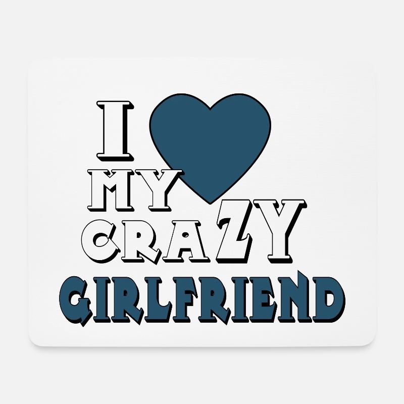 i love Partnerlook (part1) Geschenkidee Paar - Mousepad (Querformat) - Weiß