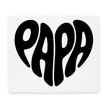 Papa Herz Form Vater Herzform Vatertag Geschenk - Mousepad (Querformat) - Weiß - Vorne