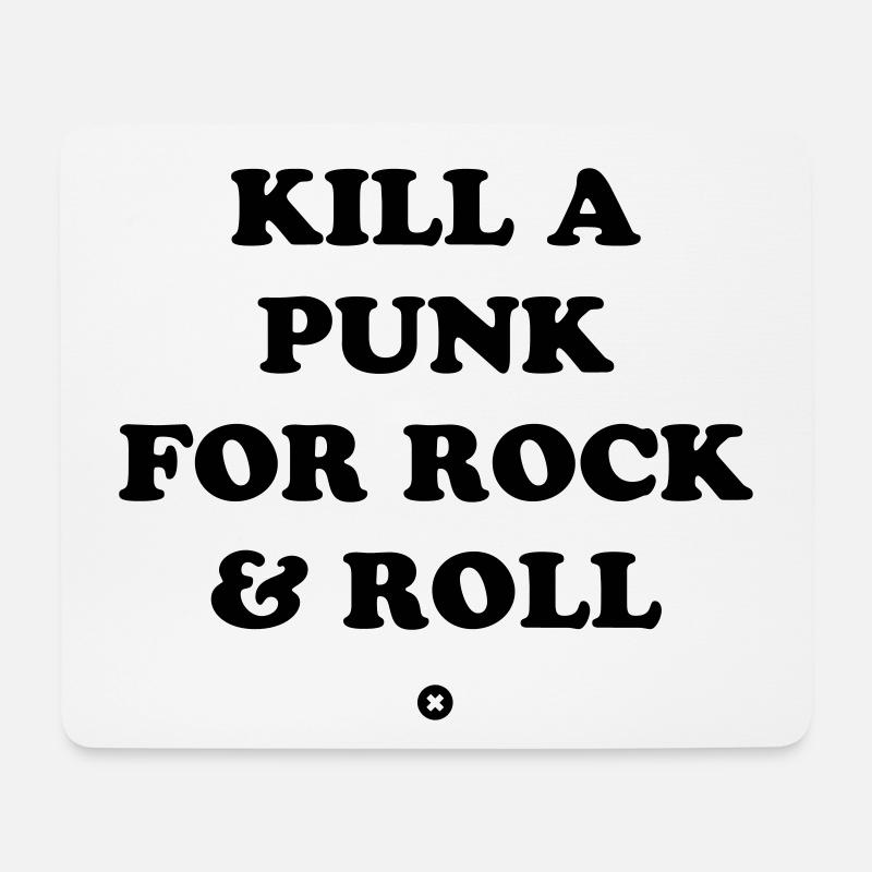 Töte einen Punk für Rock & Roll - Mousepad (Querformat) - Weiß
