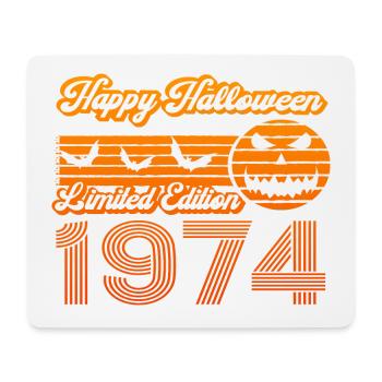 Pumpkin Halloween Birthday Year of Construction 1974 Vintage - Mouse Pad (horizontal) - white - Front